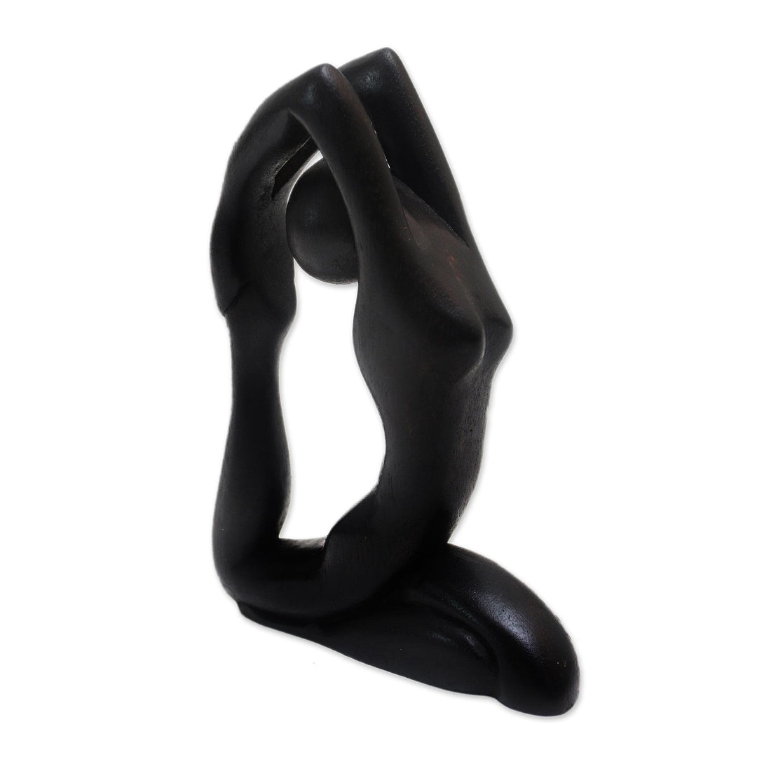 Suar Wood Figurative Statuette - Pigeon Pose