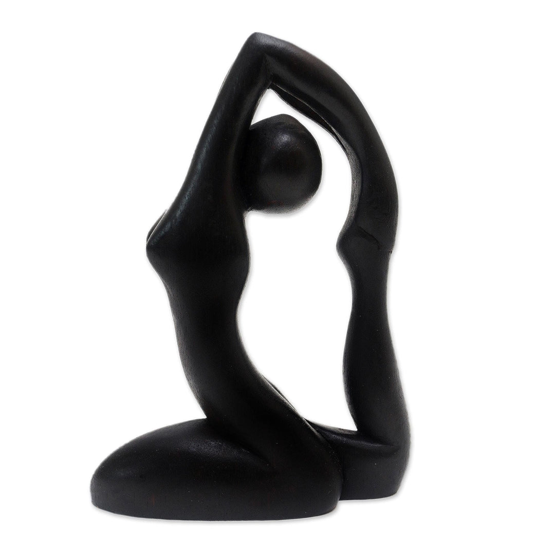 Suar Wood Figurative Statuette - Pigeon Pose