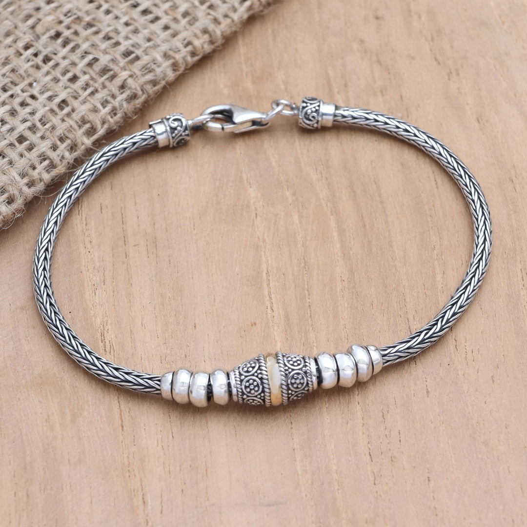 Gold-Accented Sterling Silver Chain Bracelet - Happy at Heart