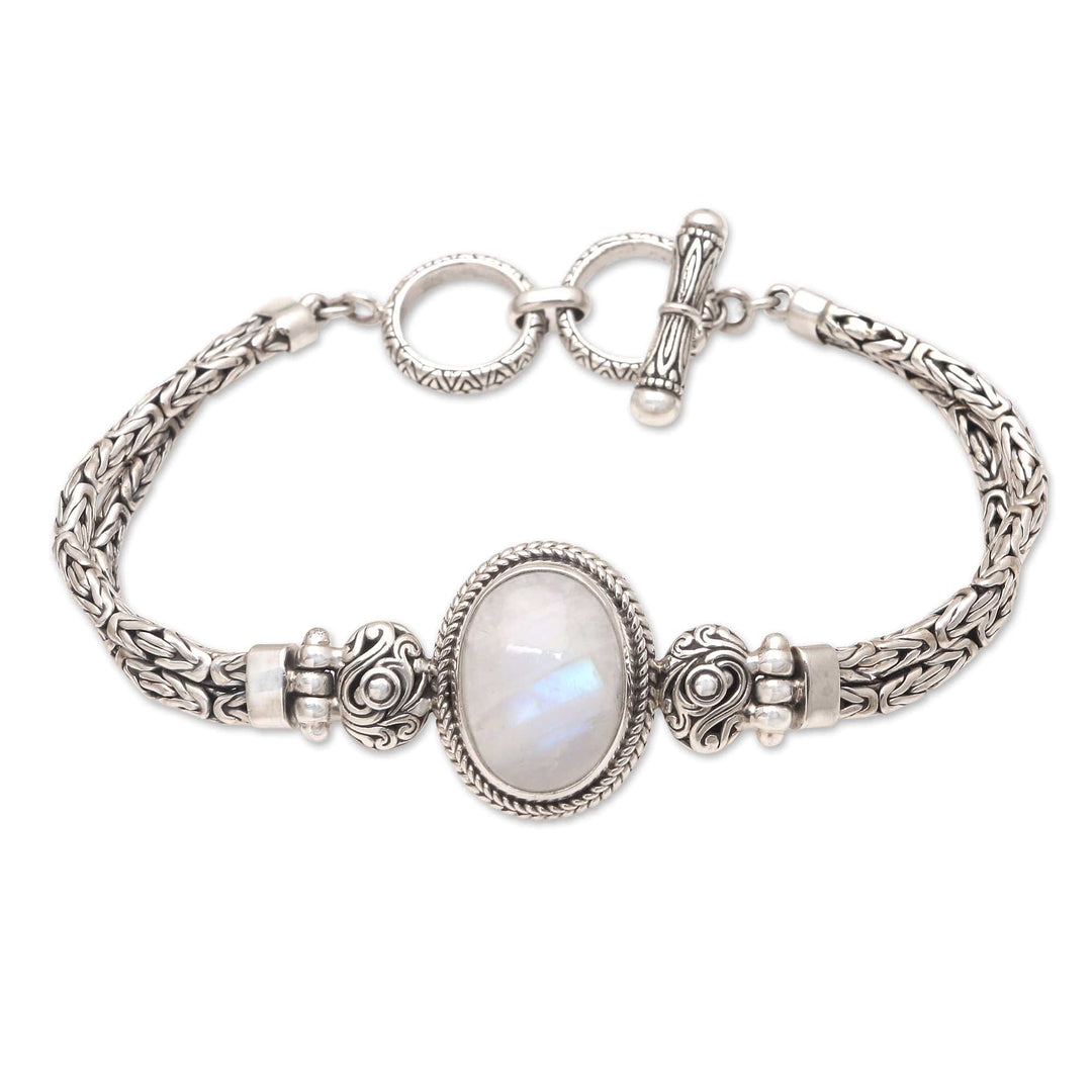 Rainbow Moonstone Pendant Bracelet - Rare Moon