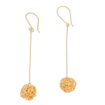 Gold-Plated Dangle Earrings - Chaos Theory