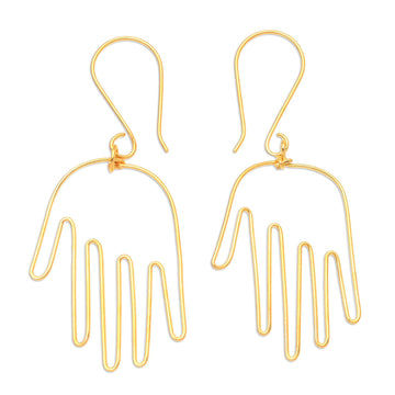 Gold-Plated Dangle Earrings - Stretch Out