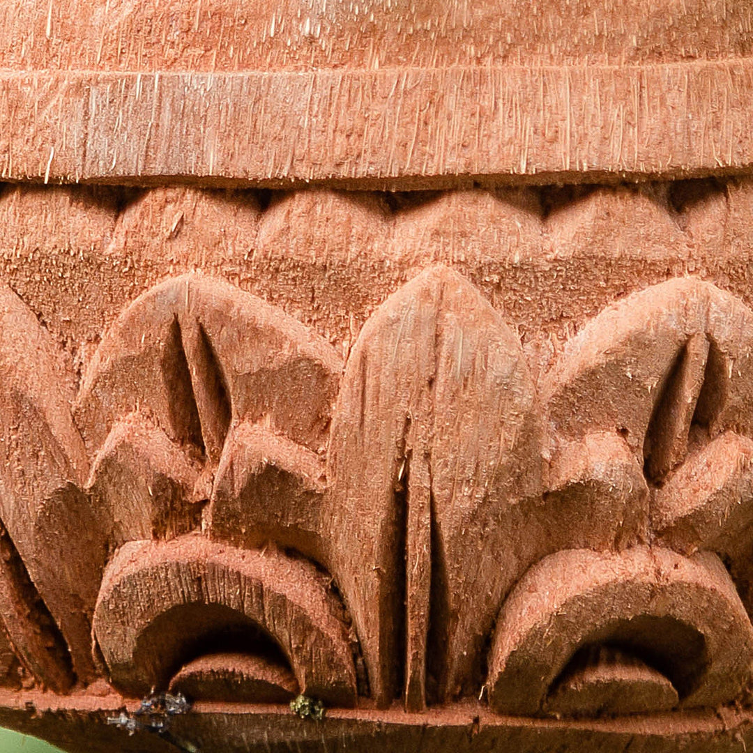 Handcrafted Coconut Shell Planter - Floating Florals