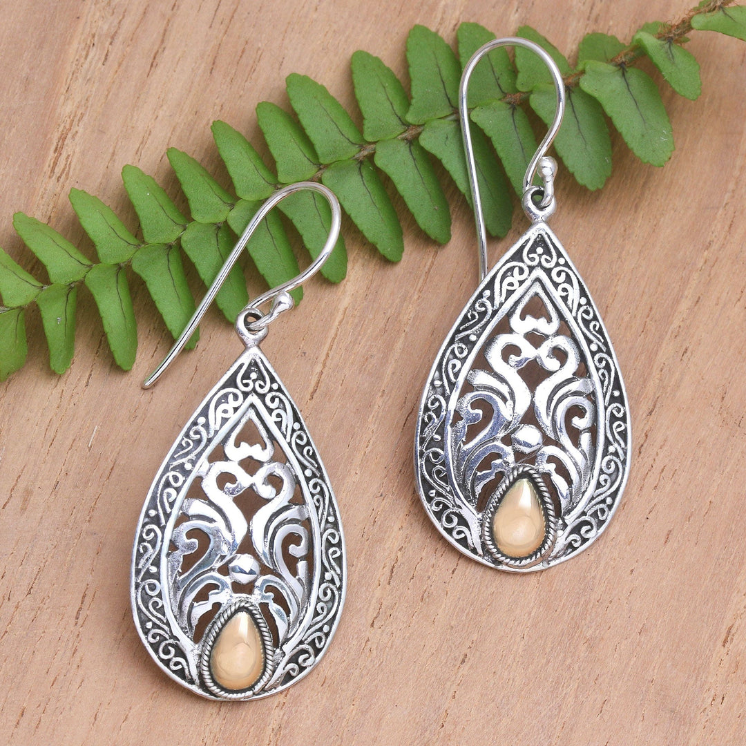 Gold-Accented Sterling Silver Dangle Earrings - Be Here Now