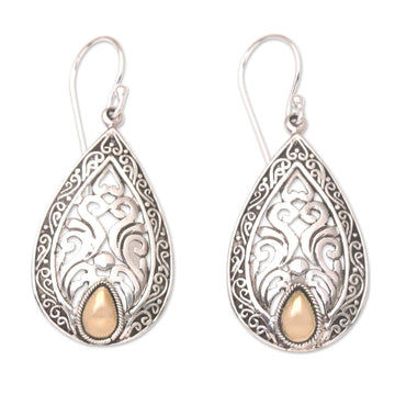 Gold-Accented Sterling Silver Dangle Earrings - Be Here Now