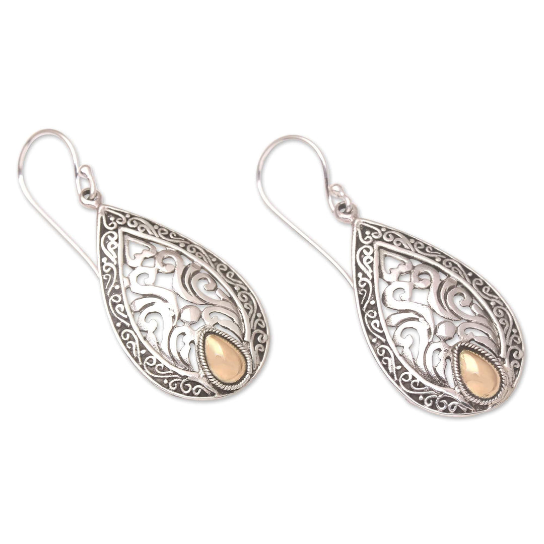 Gold-Accented Sterling Silver Dangle Earrings - Be Here Now