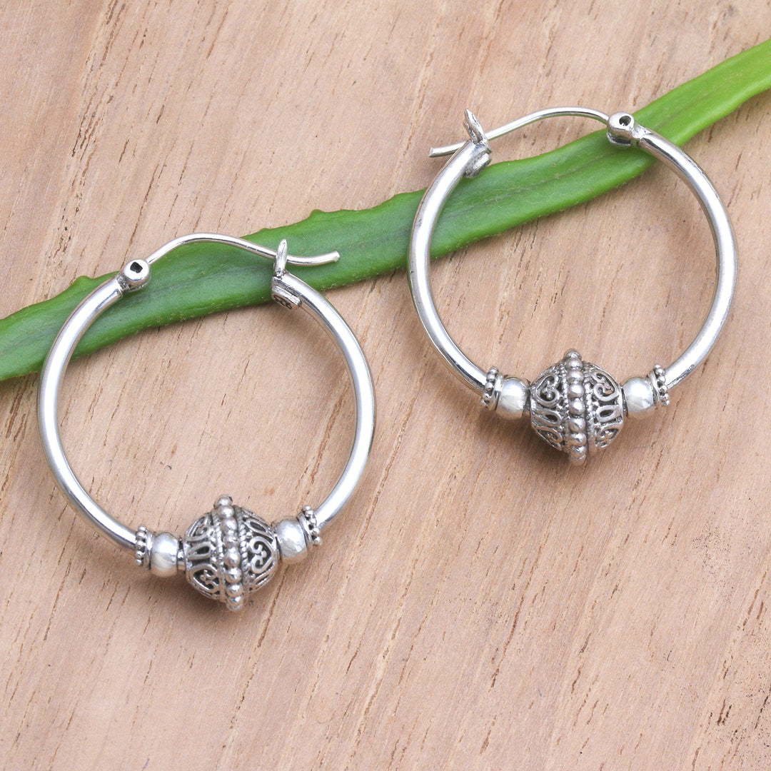 Sterling Silver Hoop Earrings - Brilliant Mind