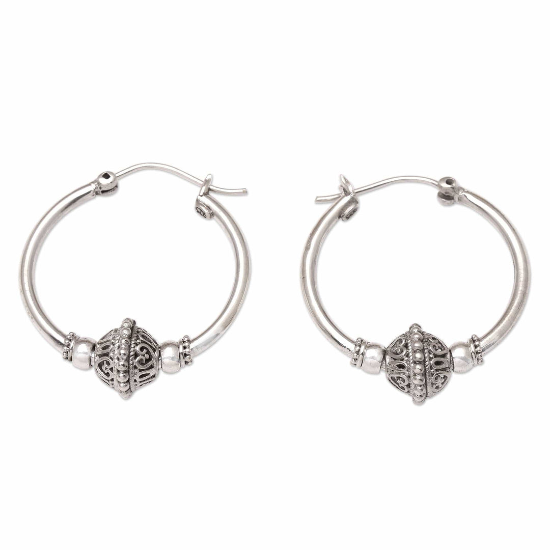 Sterling Silver Hoop Earrings - Brilliant Mind