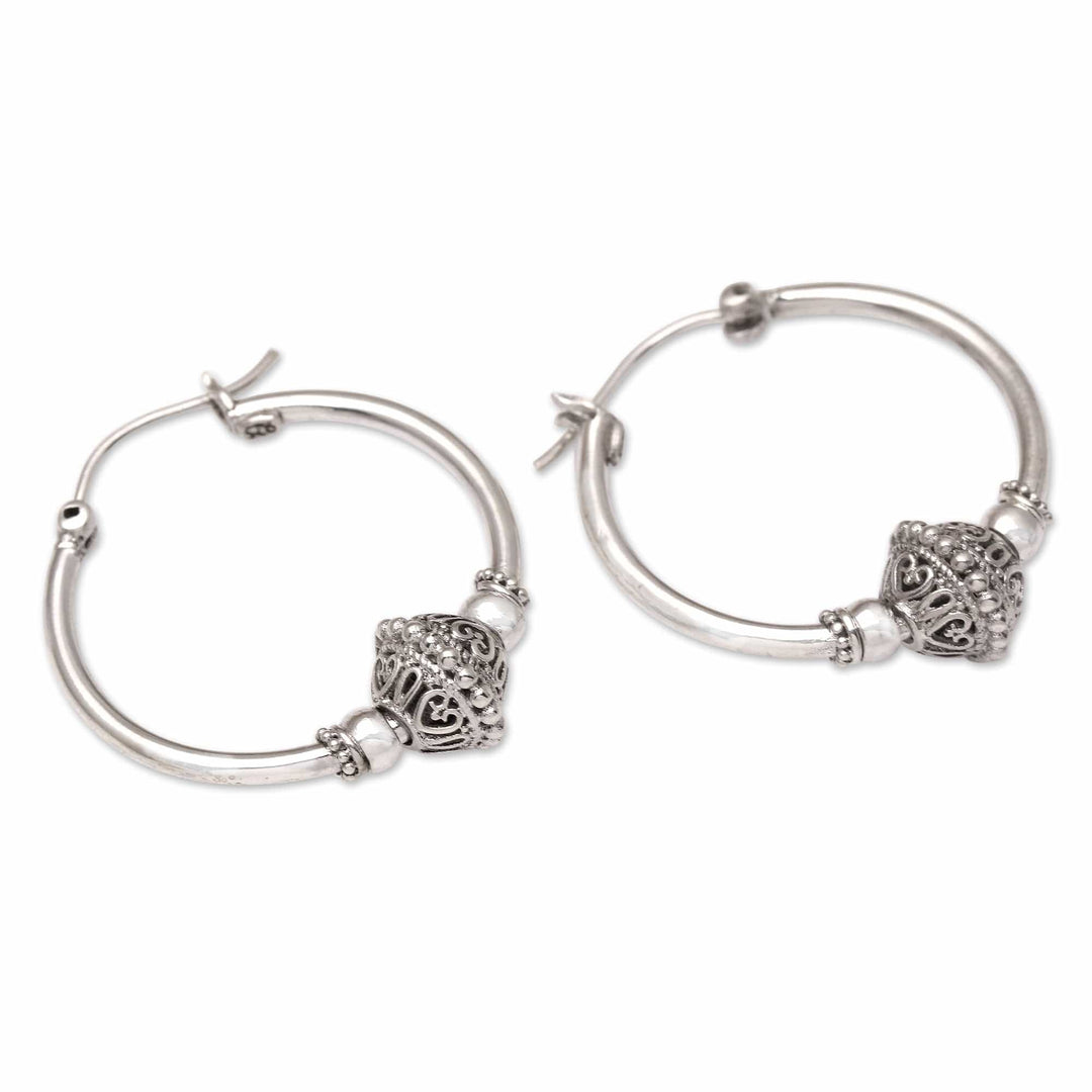 Sterling Silver Hoop Earrings - Brilliant Mind