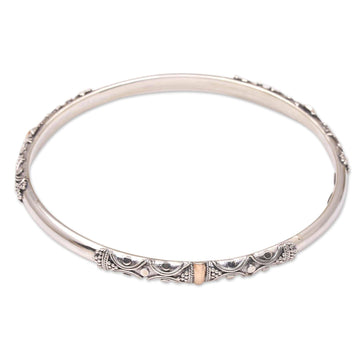 Gold-Accented Bangle Bracelet - Glimmer in Your Eye