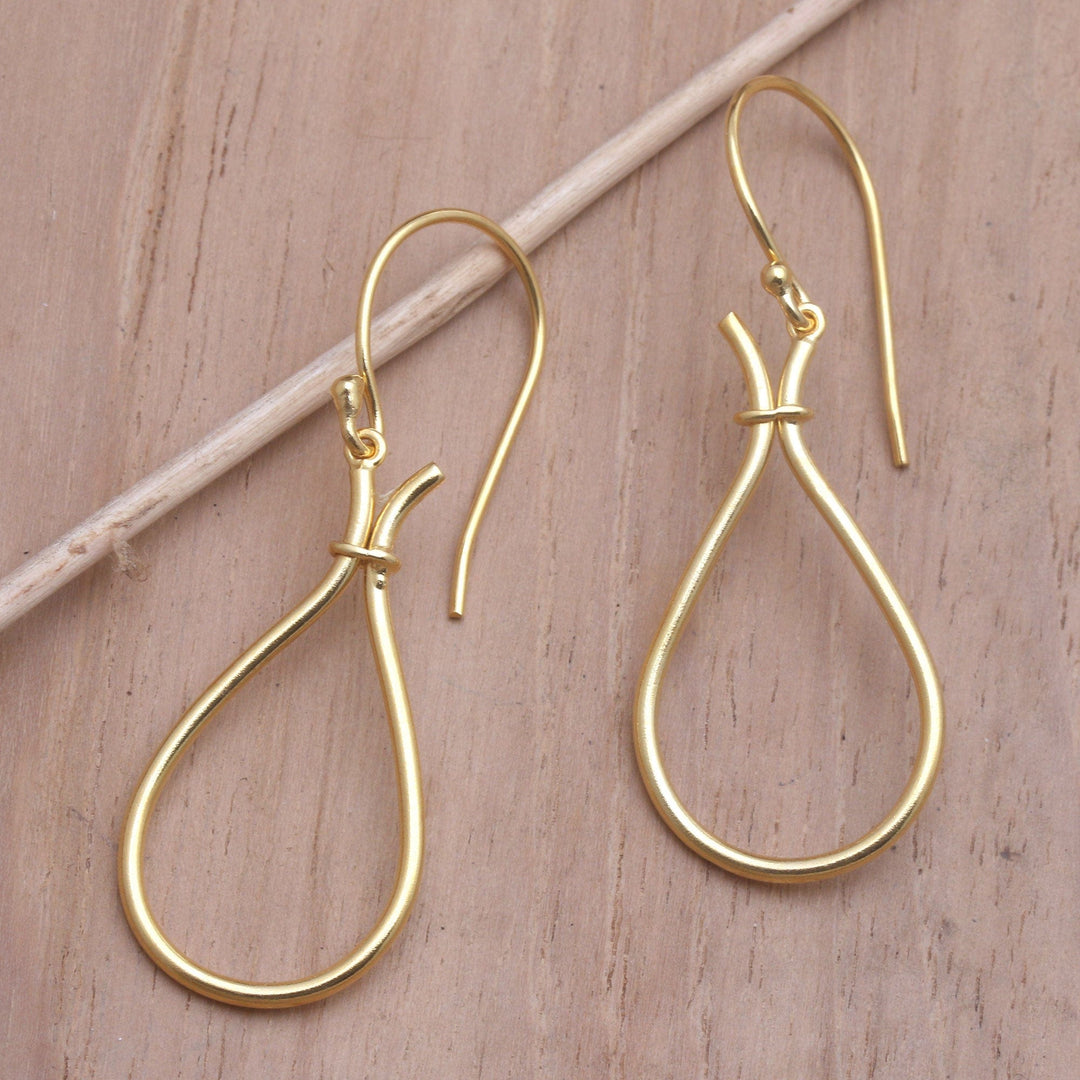 Dangle Earrings in 18k Gold Plated Brass - Start to Finish