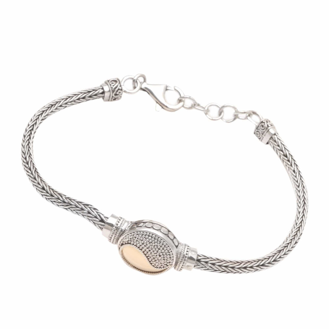 Gold-Accented Sterling Silver Pendant Bracelet - Ancient Philosophy
