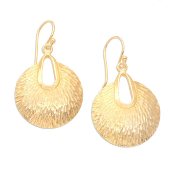 18k Gold-Plated Dangle Earrings - Round the Bend