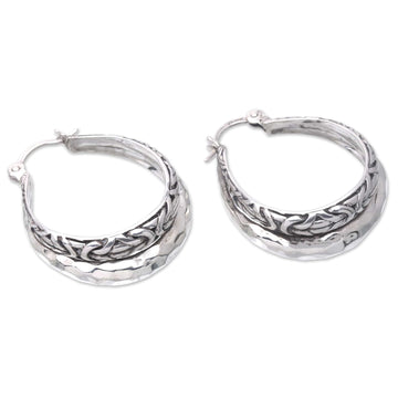Sterling Silver Fashion Hoop Earrings - Layer of Life