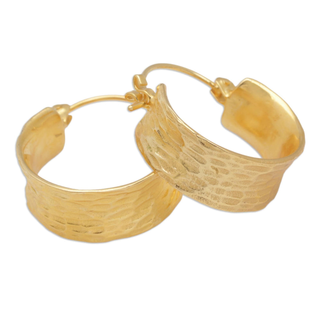 18k Gold-Plated Modern Hoop Earrings - Jump Through The Ring