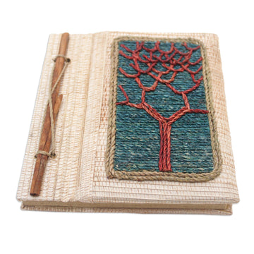 Hand-Crafted Eco-Friendly Natural Fiber Tree-Themed Journal - Under The Tree