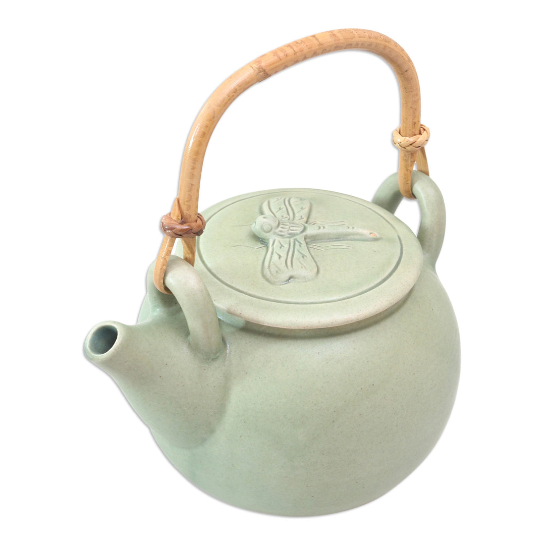 Green Ceramic Teapot Handmade in Indonesia - Landing