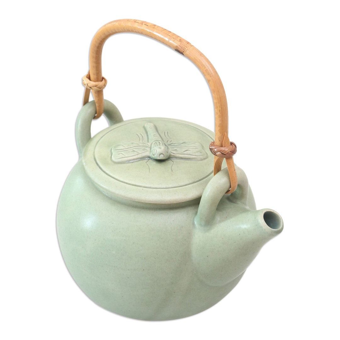 Green Ceramic Teapot Handmade in Indonesia - Landing