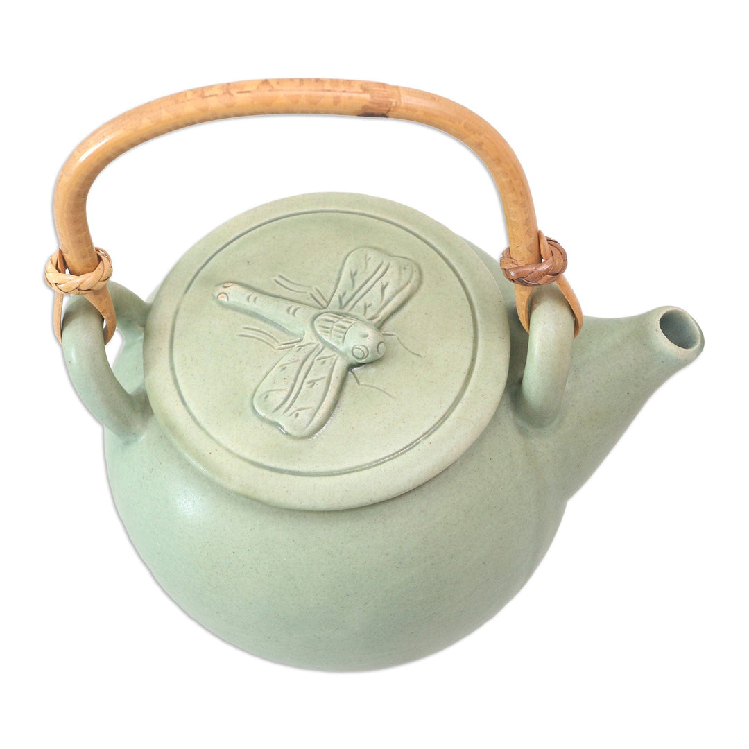 Green Ceramic Teapot Handmade in Indonesia - Landing