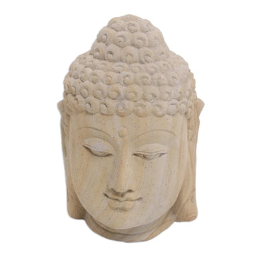 Sandstone Sculpture from Indonesia - Lord Buddha