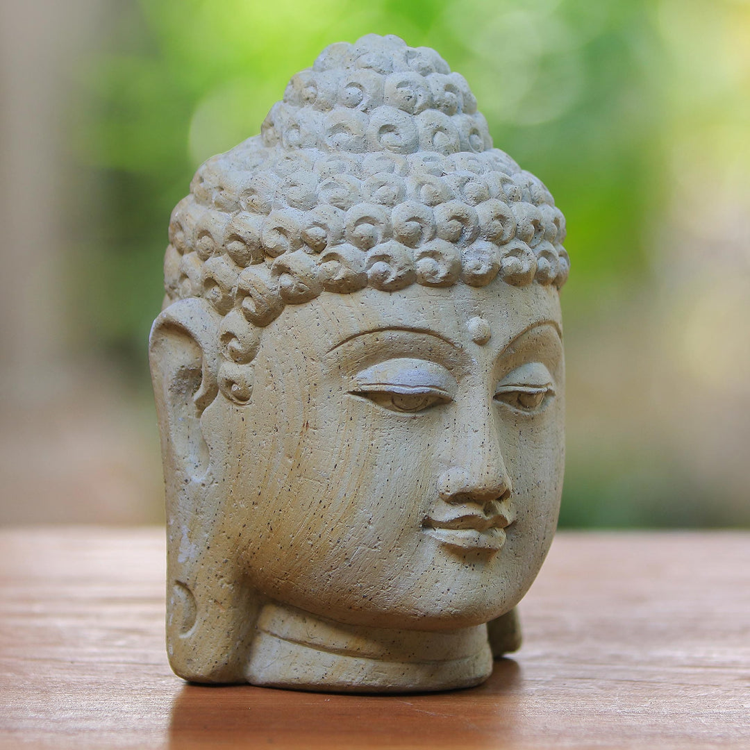 Sandstone Sculpture from Indonesia - Lord Buddha