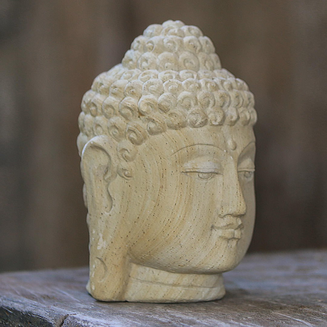 Sandstone Sculpture from Indonesia - Lord Buddha