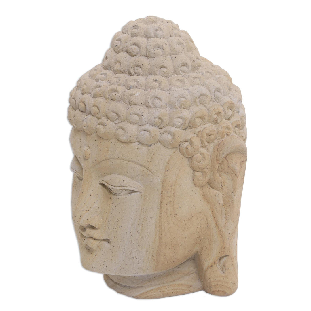 Sandstone Sculpture from Indonesia - Lord Buddha