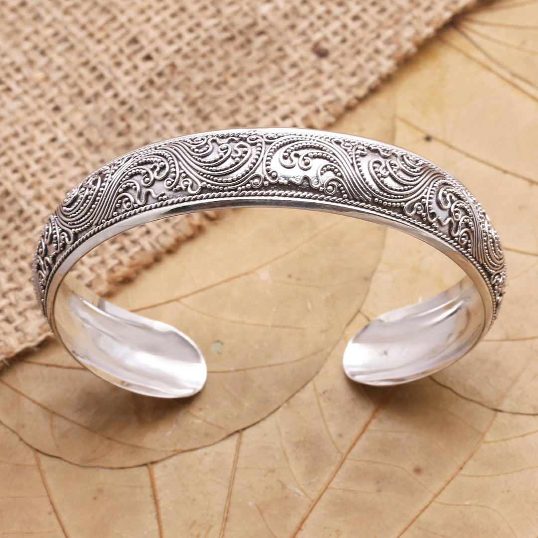 Sterling Silver Cuff Bracelet - Enchanted Ivy