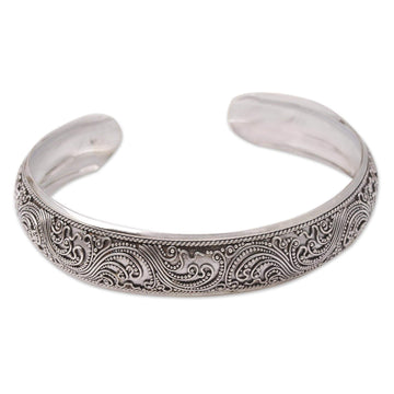 Sterling Silver Cuff Bracelet - Enchanted Ivy