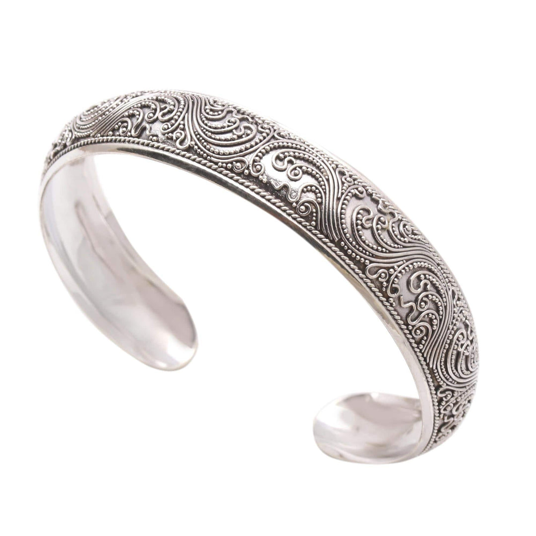 Sterling Silver Cuff Bracelet - Enchanted Ivy
