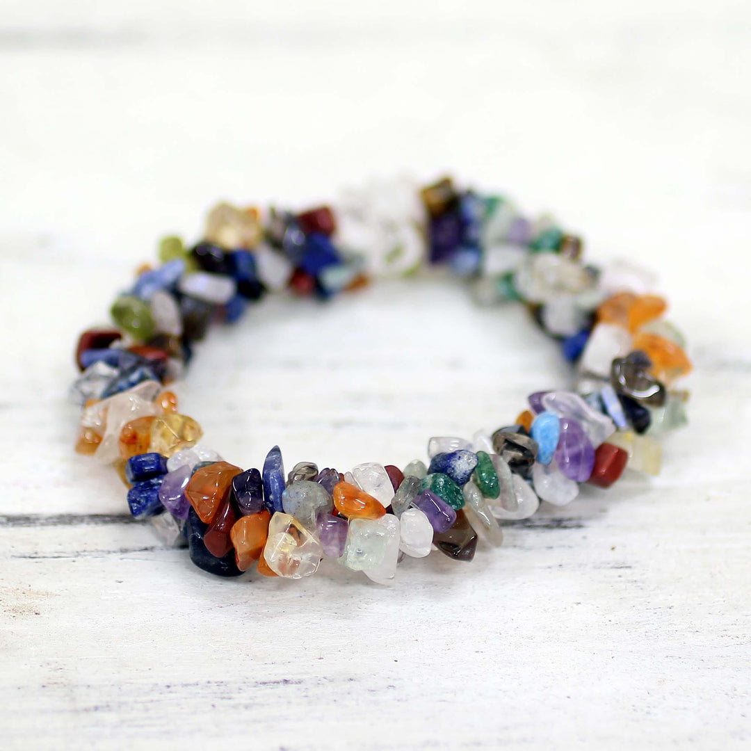 Natural Multigems Bracelet Jewelry - Rainbow Gems