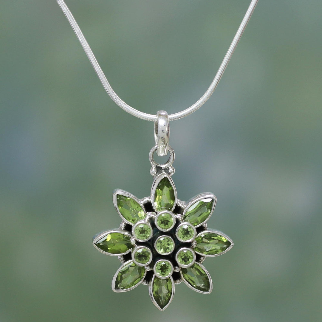 Women's Sterling Silver Peridot Jewelry - Sunflower Green