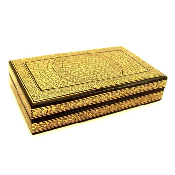 Papier Mache Jewelry Box from India - Kashmir Bouquet