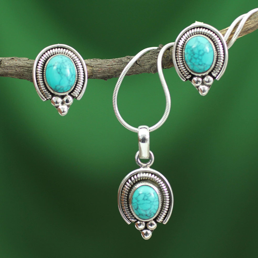 Sterling Silver Earrings and Necklace Jewelry Set - Song of Joy