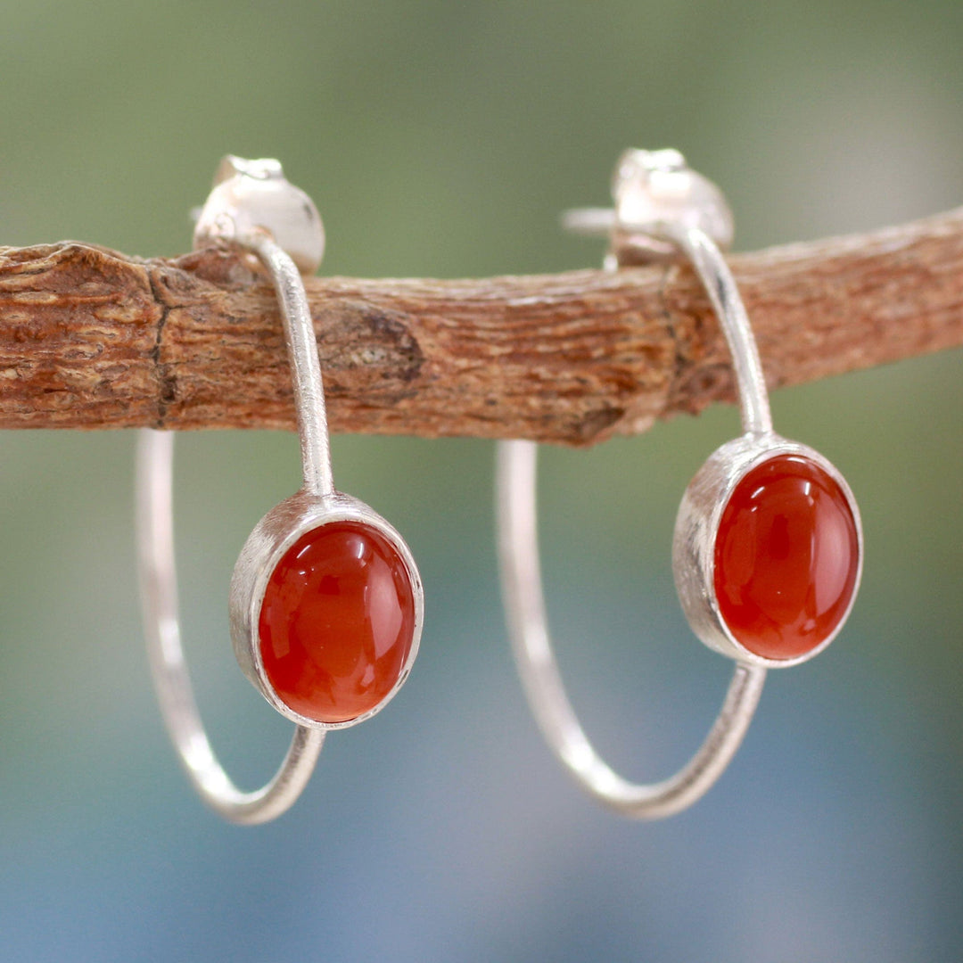 Red Onyx Earrings - Sky Loop