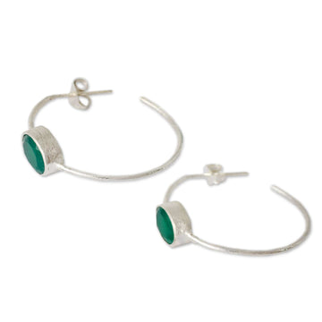 Green Onyx Earrings - Contemporary Green