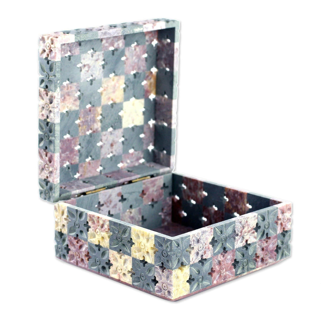 Soapstone box - Patchwork Garden