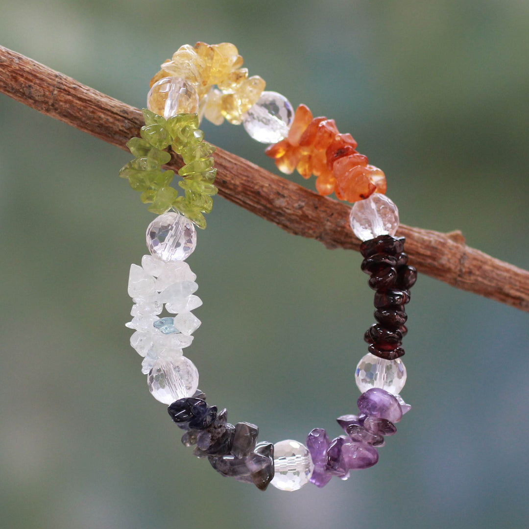Stretch Gemstone Chakra Bracelet - Peaceful Friendship