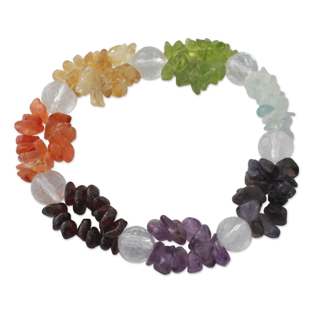 Stretch Gemstone Chakra Bracelet - Peaceful Friendship