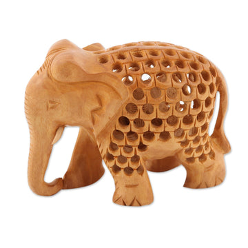 Kadam Wood Statuette - Magnificent Elephant