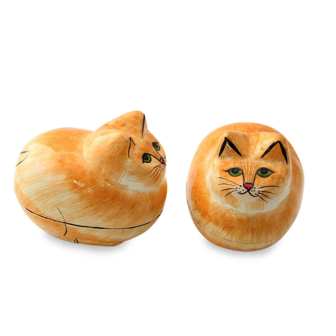 Decorative Papier Mache Boxes - Charismatic Cats