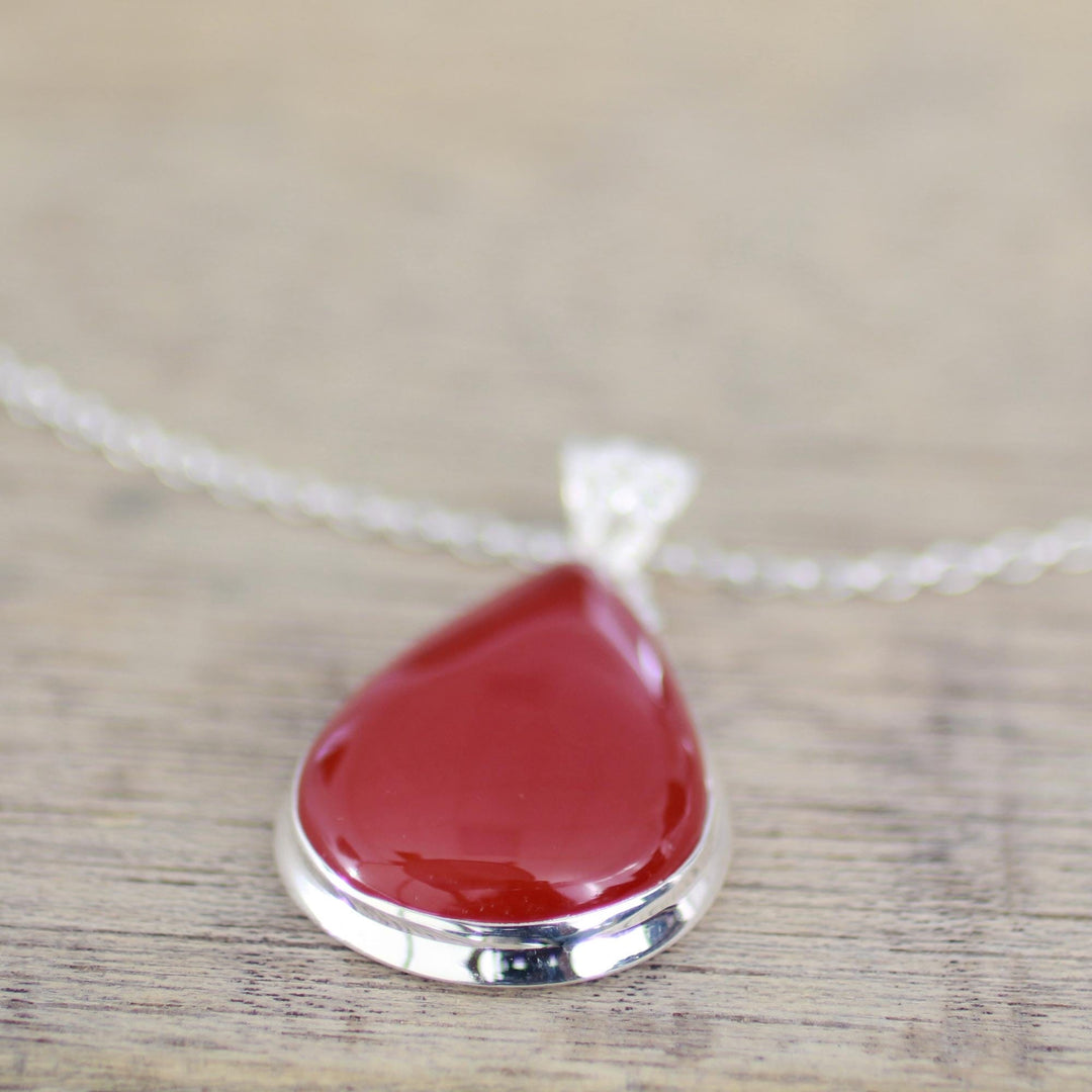 Carnelian Drop of Sunshine Pendant - Drop of Sunshine
