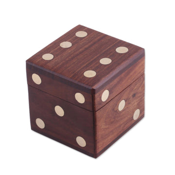 Wood Dice Set with Matching Box from India - Game of Chance