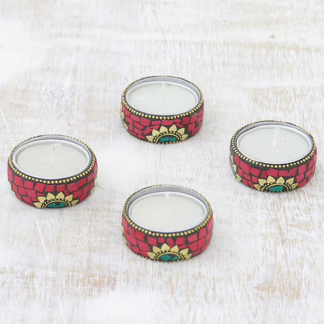 Floral Glow in Red