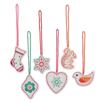 Jute Ornaments - Set of 6 - Holidays at Home