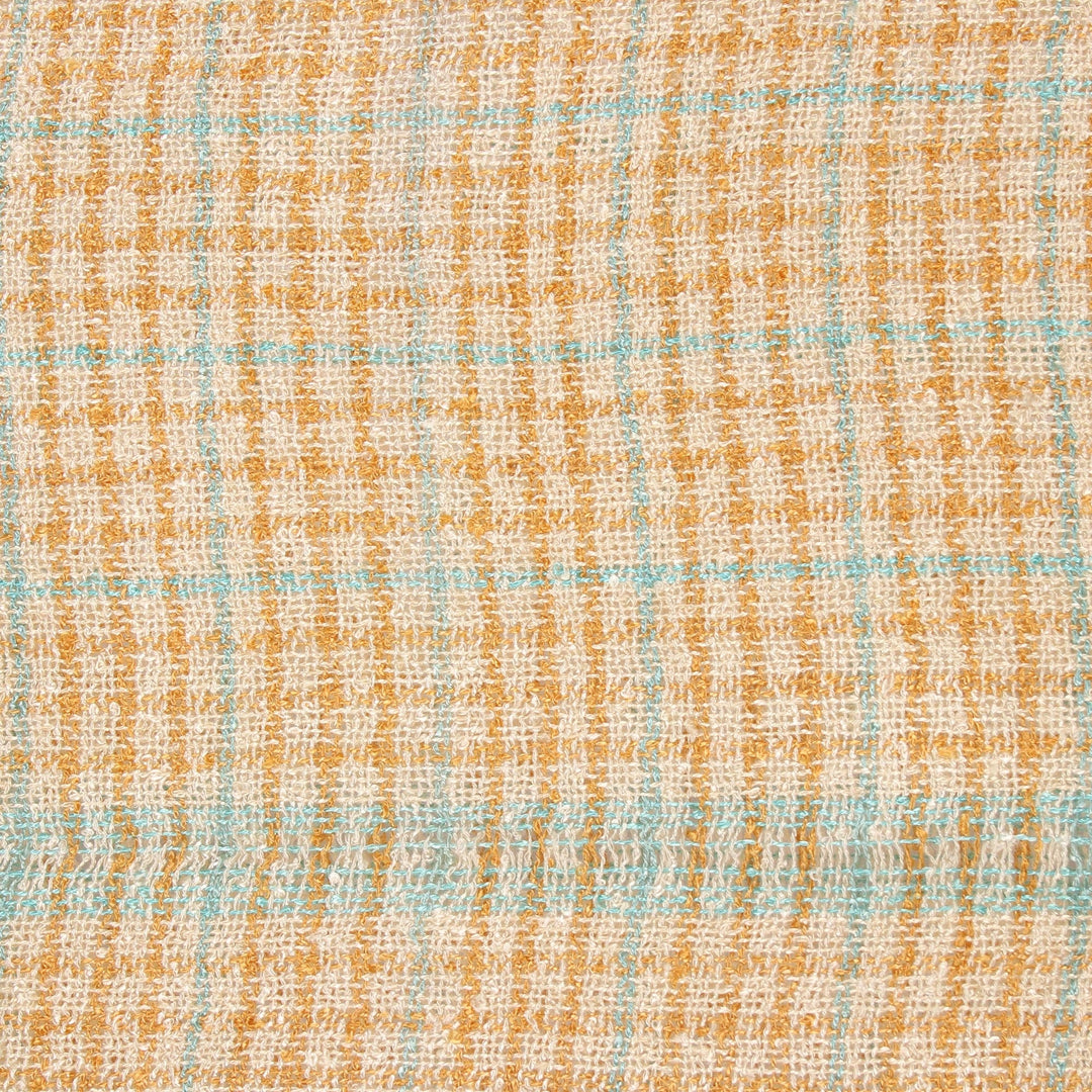 Handwoven Patterned Viscose Shawl from India - Classic Pattern