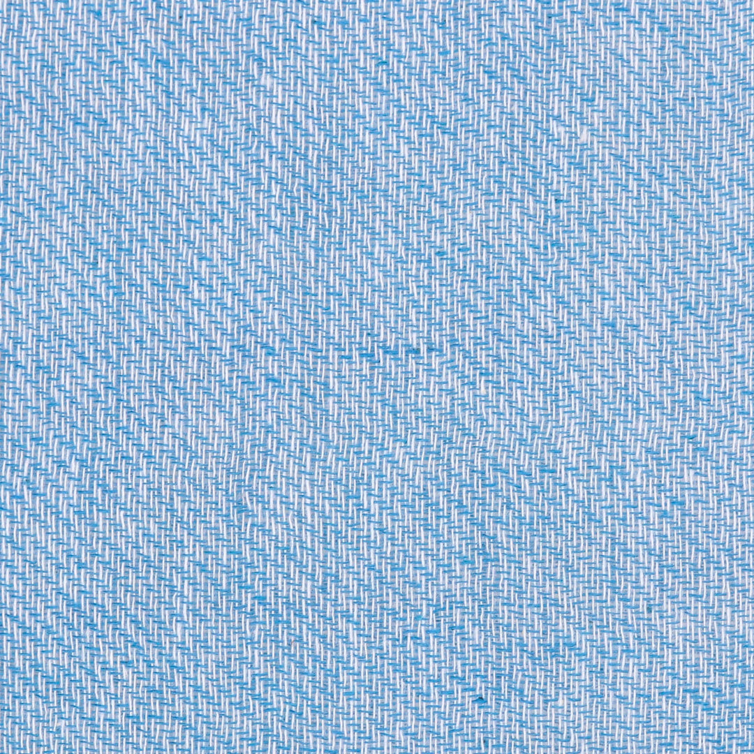 Artisan Crafted Cotton Shawl in Azure from India - Graceful Glam in Azure