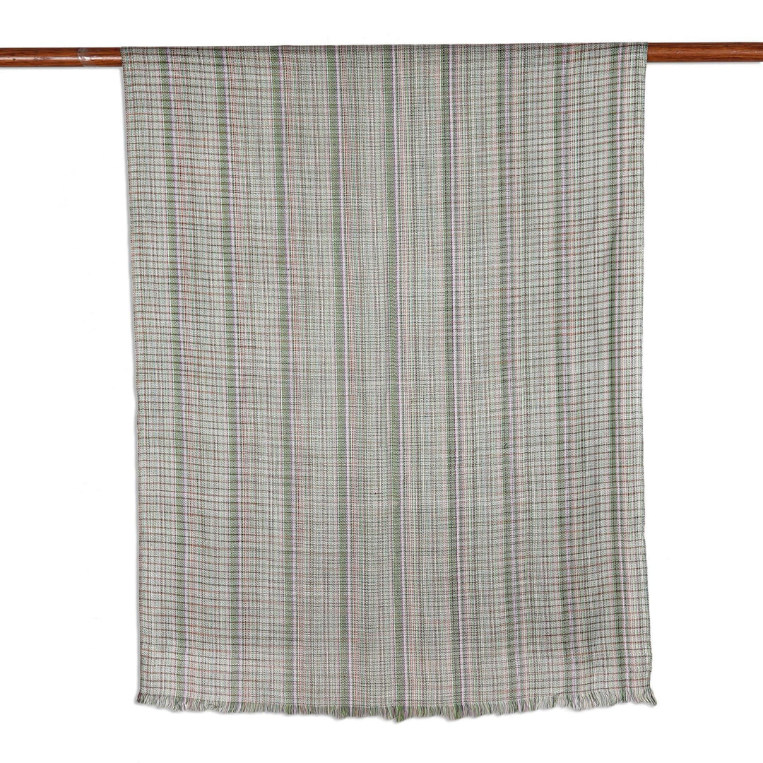 Checked Pattern Viscose Shawl Crafted in India - Delightful Checks