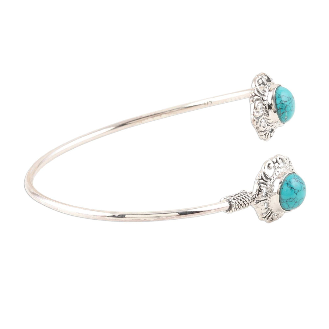 Sterling Silver Cuff Bracelet from India - Agra Alignment