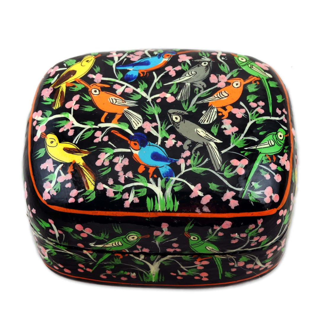 Wood Decorative Box - Chirping Birds